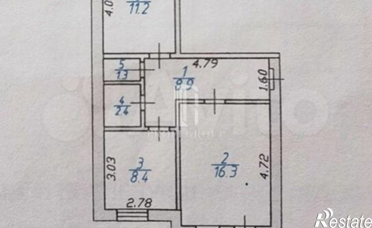 2-комн квартира ул Зои Космодемьянской, 54,  д. 54