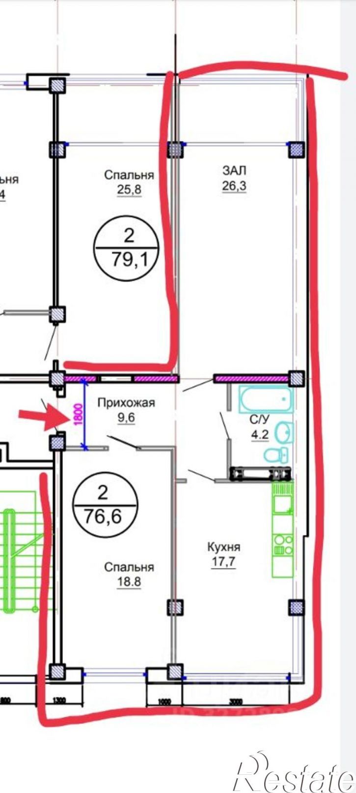 2-комн квартира Карабудахкентское шоссе, 57Б,  д. 57Б