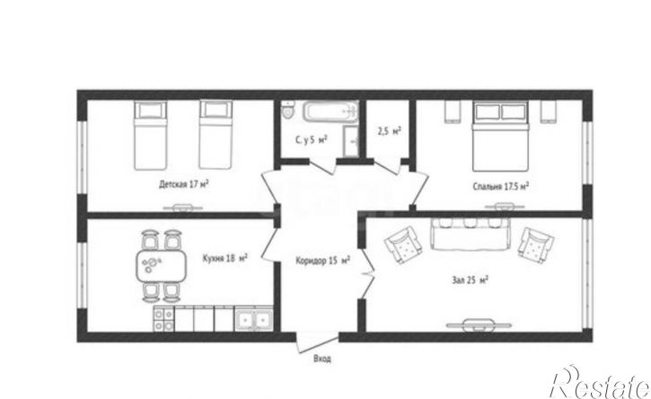 3-комн квартира улица Грязелечебная, 48А к3,  д. 48А к3