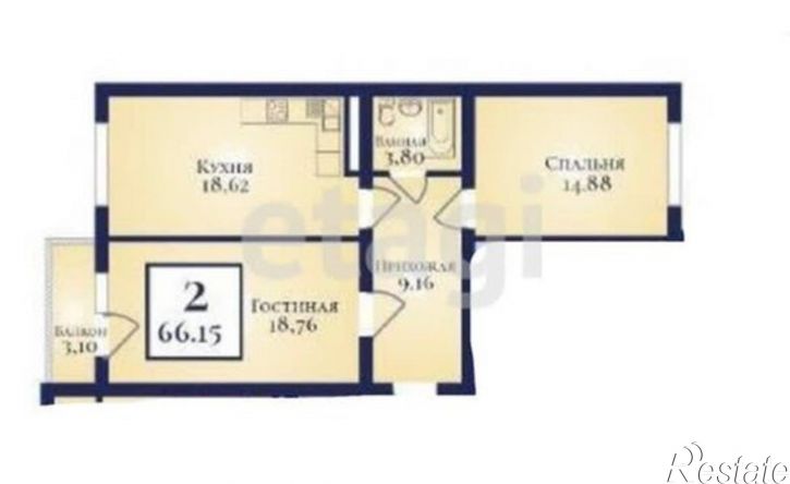 2-комн квартира ул Ахмата-Хаджи Кадырова, 122,  д. 122