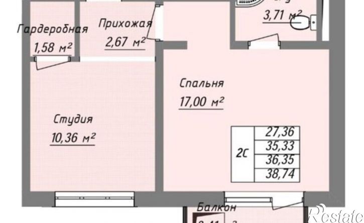 1-комн квартира в новом доме улица Лаптиева, 35В,  д. 35В