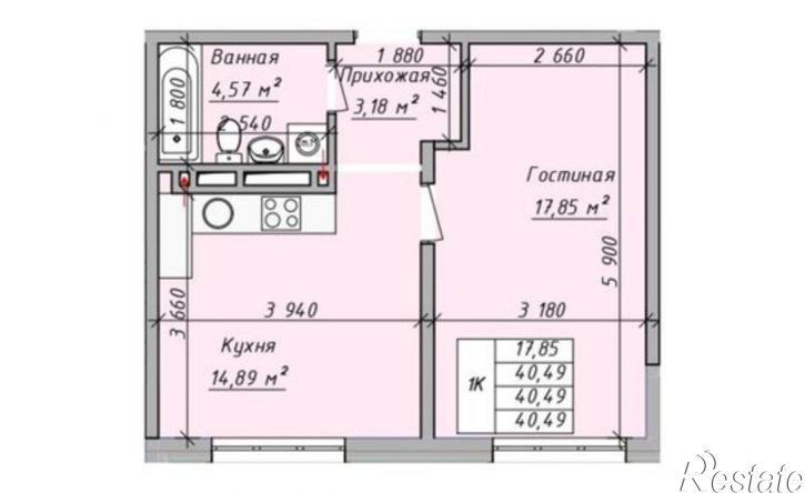1-комн квартира в новом доме ул Лаптиева, 43г,  д. 43г