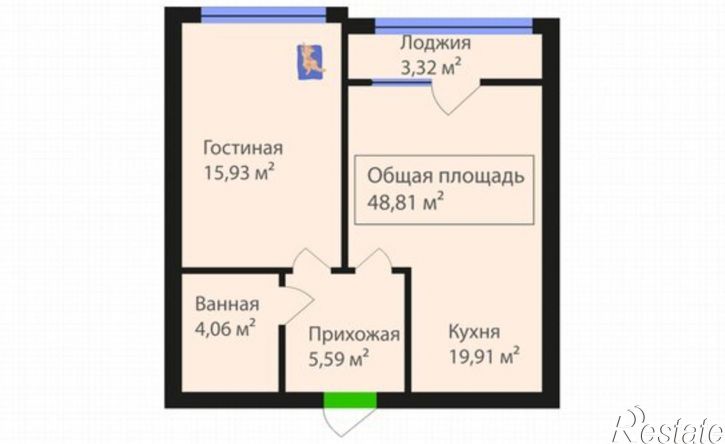 1-комн квартира в новом доме ул Лаптиева, 43г,  д. 43г