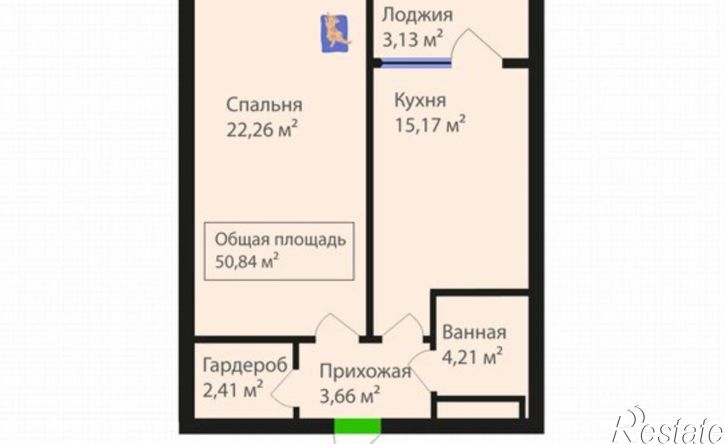 1-комн квартира в новом доме ул Лаптиева, 43а,  д. 43а