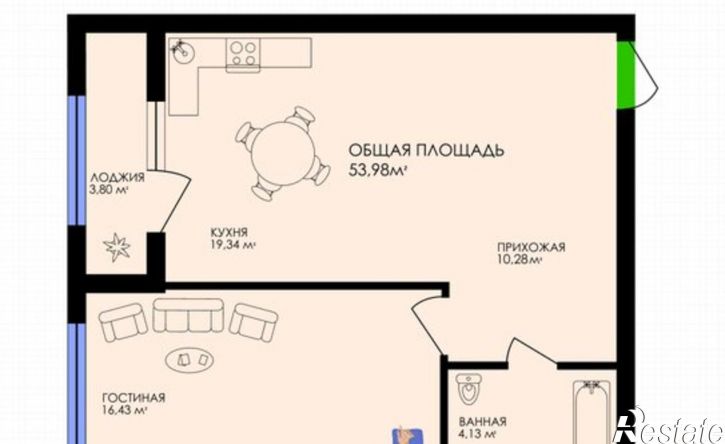 1-комн квартира в новом доме ул Лаптиева, 43а,  д. 43а