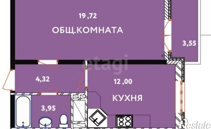 1-комн квартира ул Времена года, 7,  д. 7
