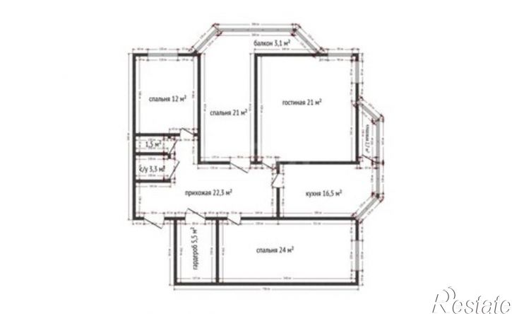 4-комн квартира улица Хаджи Булача, 17В,  д. 17В