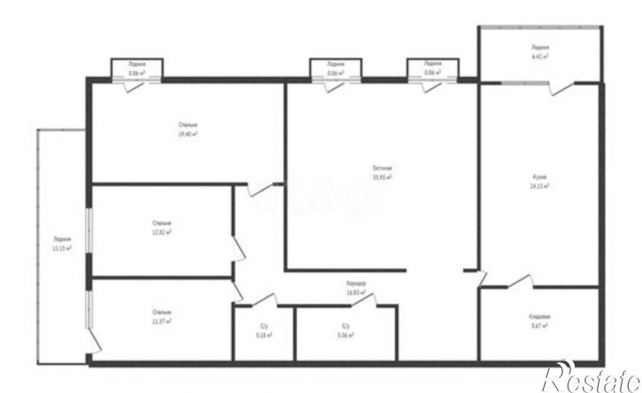 4-комн квартира проспект Гамидова, 7Б,  д. 7Б