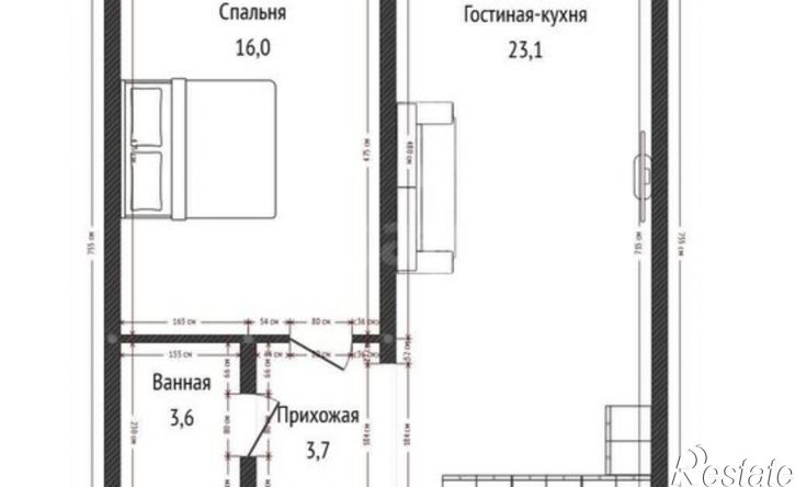 2-комн квартира пр-кт Петра 1, 103в 1,  д. 103в 1,  к. 1