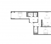 3-комн, 115кв м, этаж 9/20 улица Тулпара Мусалаева, 32