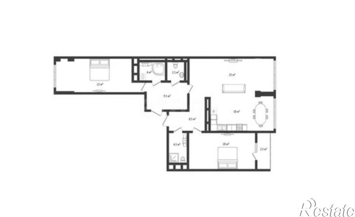3-комн квартира улица Тулпара Мусалаева, 32,  д. 32