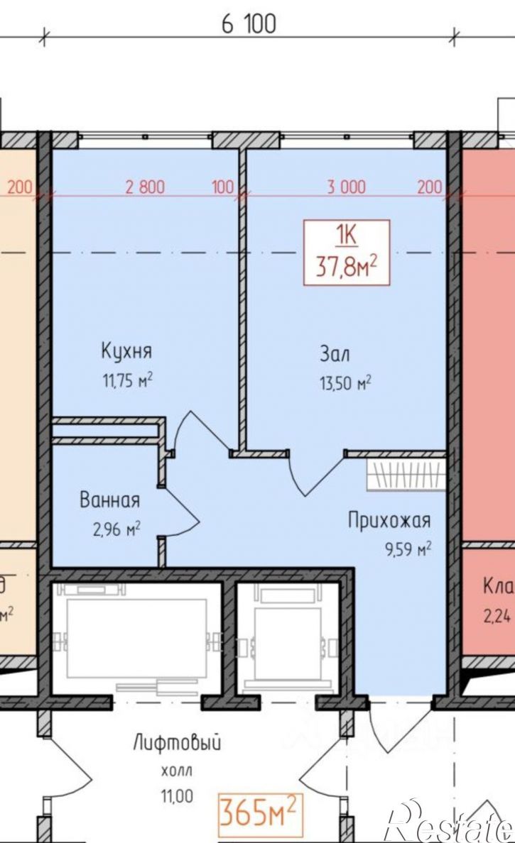 1-комн квартира