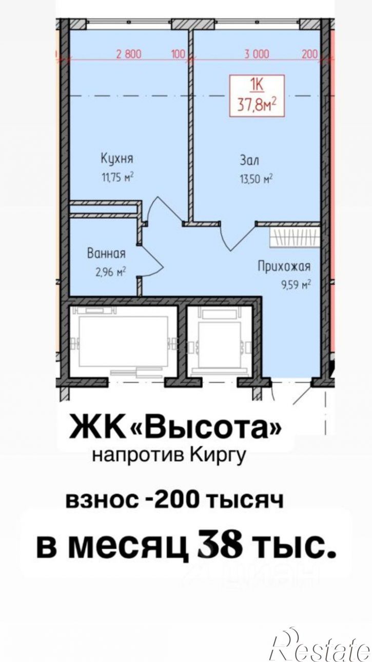 1-комн квартира