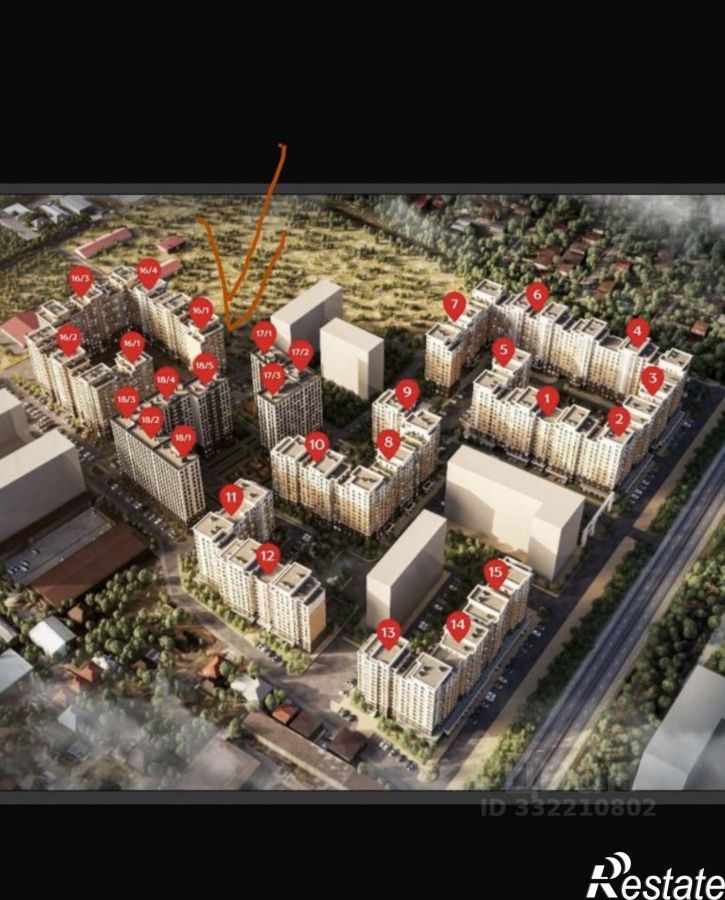 2-комн квартира в новом доме