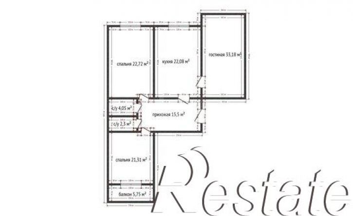 3-комн квартира улица Хивская, 11В,  д. 11В