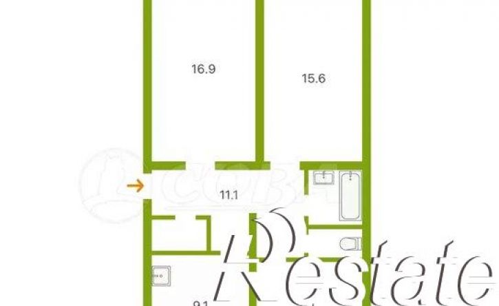 3-комн квартира улица Каммаева, 15А,  д. 15А
