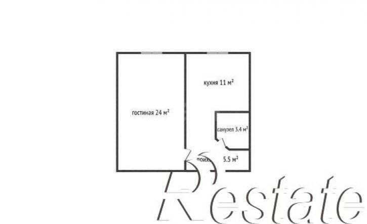 1-комн квартира улица Абдулхакима Исмаилова, 5Б,  д. 5Б